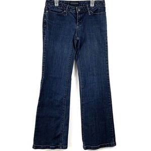Women's Cuffed Flared Leg Banana Republic Denim Stretch Jeans, Size 2, Cuffed